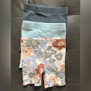 Floral Ribbed Socks in Cream, Blue & Rust